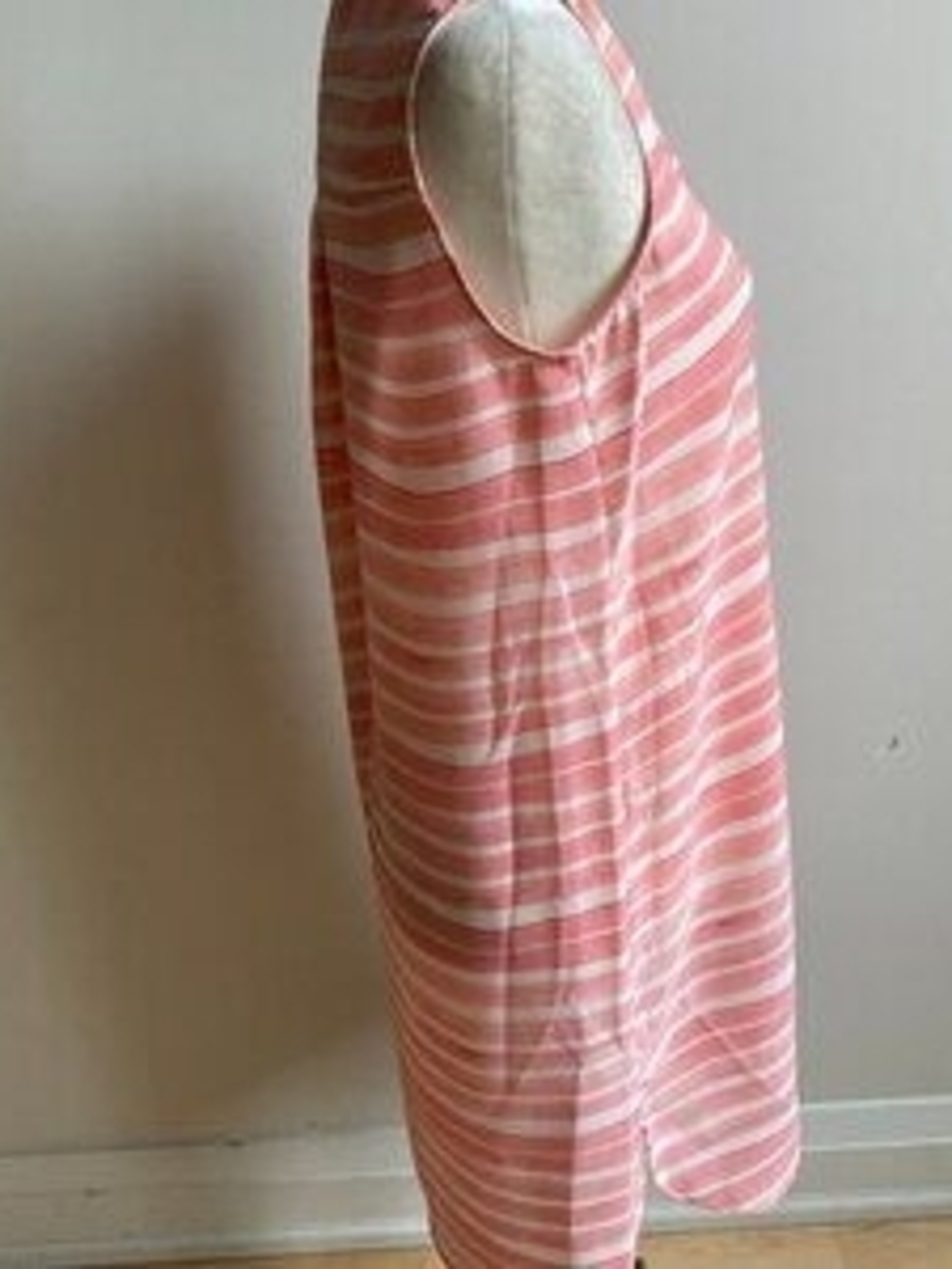 Vince Camuto Pink and White Striped Sleeveless Dress - Picture 2 of 7